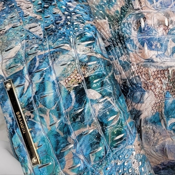 ☆ Brahmin 2 SET Duxbury Melbourne Purse Bag Satchel Ocersized Wristlet - Picture 2 of 15